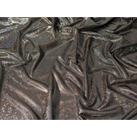 Minerva Core Range Hologram Dot ITY Silky Stretch Knit Fabric Black & Silver