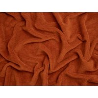 Minerva Core Range Bamboo Cotton Velvet Towelling Fabric Terracotta