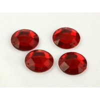 Round Acrylic Jewels Red
