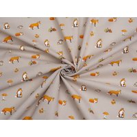 Printed Polycotton Fabric Beige