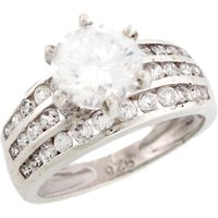 Sterling Silver 3.27ct CZ Gorgeous Round Ladies Engagement Ring (JL#2584)