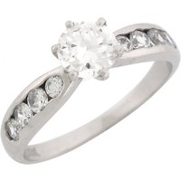 925 Sterling Silver 1.68ct White Round CZ Beautiful Engagement Ring(JL#5283)