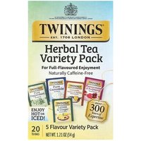 iHerb Twinings Herbal Tea Variety Pack Caffeine Free 20 Tea Bags 121 oz 34 g