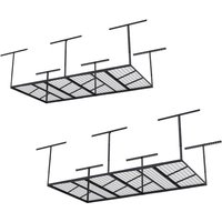 FLEXIMOUNTS 2-Pack 4x8 Feet Black Heavy-Duty Garage Organization System
