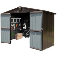 FLEXIMOUNTS Metal Steel Utility Tool Shed Storage House 10¡Á8ft