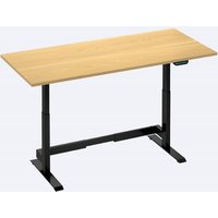 FLEXIMOUNTS Economy Electric Height Adjustable Workbench with 72"¡Á32" Rubber Wood Desktop