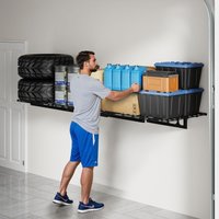 FLEXIMOUNTS 1-Pack Heavy-Duty Wall Shelf, Available in 1x3, 2x3, 2x4, and 2x6 ft Sizes ¨C Ideal Storage Solution for Garages, Pantries, Utility Rooms & Kitchens
