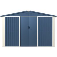 FLEXIMOUNTS Large Metal Outdoor Storage Shed 8.6ft x 6.3ft