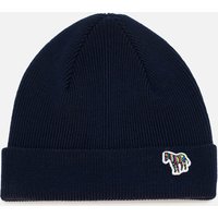 PS Paul Smith, PS Paul Smith Men's Zebra Patch Beanie - Navy PS Paul Smith, PS Paul Smith Men's Zebra Patch Beanie - Navy