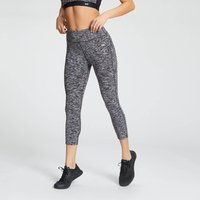 Myprotein UK MP Women's Power 3/4 Leggings - Black Space Dye