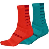Endura COOLMAX® Stripe Socks Twin Pack - Pacific Blue | Extra 10% off first order.