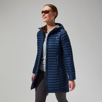 Womens Nula Micro Jacket Long - Dark Blue