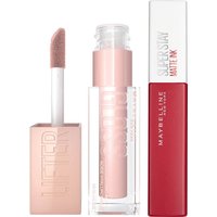 Maybelline Lifter Gloss and Superstay Matte Ink Lipstick Bundle (Various Shades) - 20 Pioneer