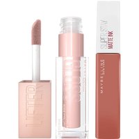Maybelline Lifter Gloss and Superstay Matte Ink Lipstick Bundle (Various Shades) - 70 Amazonian
