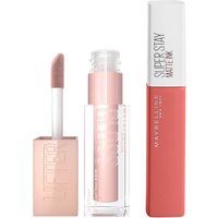 Maybelline Lifter Gloss and Superstay Matte Ink Lipstick Bundle (Various Shades) - 130 Self Starter