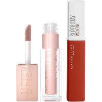 Maybelline Lifter Gloss and Superstay Matte Ink Lipstick Bundle (Various Shades) - 140 Groundbreaker