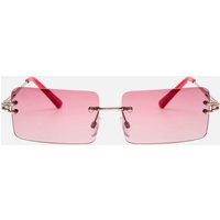 Jeepers Peepers, Jeepers Peepers Women's Rectangle Frame Sunglasses - Pink Jeepers Peepers, Jeepers Peepers Women's Rectangle Frame Sunglasses - Pink