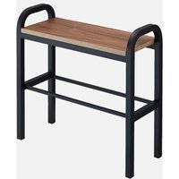 Yamazaki, Yamazaki Tower Shoe Rack with Wooden Board - Black Yamazaki, Yamazaki Tower Shoe Rack with Wooden Board - Black