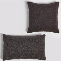 ïn home, ïn home Faux Sheep Skin Cushion - Charcoal - 50x50cm ïn home, ïn home Faux Sheep Skin Cushion - Charcoal - 50x50cm