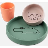 Done by Deer, Done by Deer Silicone Dinner Set - Croco Done by Deer, Done by Deer Silicone Dinner Set - Croco