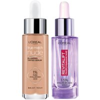 L'Oreal Paris Hyaluronic Acid Revitalift Filler Serum and True Match Tinted Serum Duo (Various Shades) - 7-8 Tan Deep