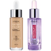 L'Oreal Paris Hyaluronic Acid Revitalift Filler Serum and True Match Tinted Serum Duo (Various Shades) - 2-3 Light