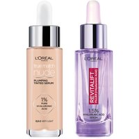 L'Oreal Paris Hyaluronic Acid Revitalift Filler Serum and True Match Tinted Serum Duo (Various Shades) - 0.5-2 Very Light