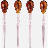 Broste Copenhagen, Broste Copenhagen Swirly Glass Teaspoon - Pink/ Brown Broste Copenhagen, Broste Copenhagen Swirly Glass Teaspoon - Pink/ Brown