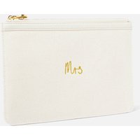 Katie Loxton, Katie Loxton Bridal Embroidered Mrs Canvas Pouch Katie Loxton, Katie Loxton Bridal Embroidered Mrs Canvas Pouch