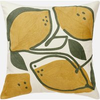 Broste Copenhagen, Broste Copenhagen Lemon Cushion Cover - Yellow - 50cm x 50cm Broste Copenhagen, Broste Copenhagen Lemon Cushion Cover - Yellow - 50cm x 50cm