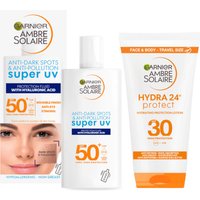 Garnier Ambre Solaire Sun Cream Travel Size Starter Kit for Face and Body