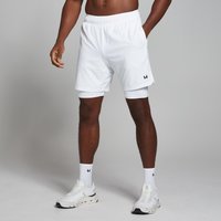 Myprotein UK MP Men's 2-in-1 Training Shorts - White