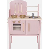 Jabadabado, Jabadabado Pink / Gold Kitchen with Pot & Pan Set Jabadabado, Jabadabado Pink / Gold Kitchen with Pot & Pan Set