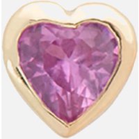 anna + nina Heart 14-K Gold Plated Sterling Silver Single Stud Earring