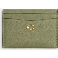 Coach, Coach Women's Polished Pebble Essential Card Case - Moss Coach, Coach Women's Polished Pebble Essential Card Case - Moss