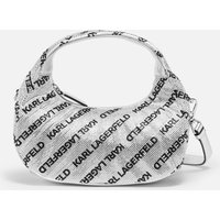 Karl Lagerfeld, Karl Lagerfeld Kushion Monogram Embellished Small Hobo Bag Karl Lagerfeld, Karl Lagerfeld Kushion Monogram Embellished Small Hobo Bag