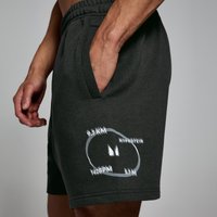 Myprotein UK MP Men's Tracking Graphic Sweatshorts - Washed Black