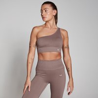 Myprotein UK MP Women's Tempo Rib Seamless Asymmetric Bra - Hazelnut
