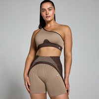 Myprotein UK MP Women's Contrast Rib Seamless Bra - Cashmere/Espresso - XS