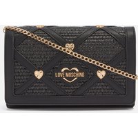 Love Moschino, Love Moschino Borsa Raffia Studded Cross Body Bag - Black Love Moschino, Love Moschino Borsa Raffia Studded Cross Body Bag - Black
