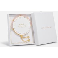 Joma Jewellery, Joma Jewellery Women's Manifestones Rose Quartz Love Bracelet - Gold Joma Jewellery, Joma Jewellery Women's Manifestones Rose Quartz Love Bracelet - Gold