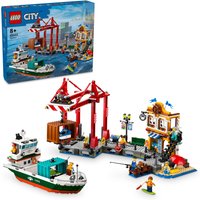 LEGO City Seaside Harbour with Cargo Ship Building Toy 60422