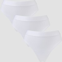 Myprotein UK MP Women's Mid Rise Thong (3 Pack) - White - S