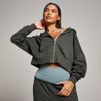 Myprotein UK MP Women's Tempo Cropped Zip Through Hoodie - Night Grey - XS