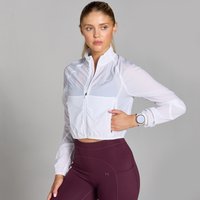 Myprotein UK MP Women's Velocity Slim Fit Cropped Windbreaker - White