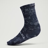 Endura Ltd Grid Floral Print Socks - Black | Extra 10% off first order.