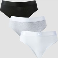 Myprotein UK MyProtein MP Women's Mid Rise Bikini Brief (5 Pack) - White/Black/Grey Marl