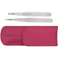 Tweezerman Petite Tweeze Set In Leather Case - Pink
