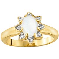 Gold Plated Opal Star Ring - R