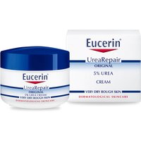 Lookfantastic Eucerin Dry Skin rückfettende Creme aus 5% Urea mit Laktat und Carnitin 75 ml